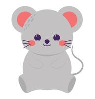 linda vistoso ratón vector