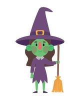 green witch design vector