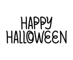 happy halloween letters vector