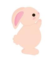 nice pink bunny vector