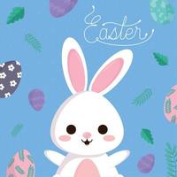 easter bunny poster vector