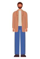 man with beard vector