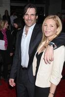 Jon hamm Jennifer Westfeldt llegando a el yo amor usted hombre estreno a el mann pueblo teatro en madera del oeste California en marzo 17 2009 2009 foto