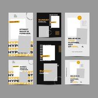 Creative with urban-style social media templates vector