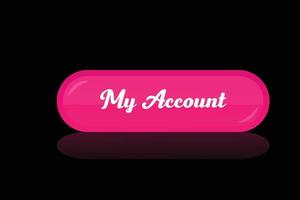 MY ACCOUNT Web Button profile user setup login online options vector