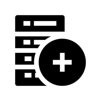 añadir servidor icono para tu sitio web, móvil, presentación, y logo diseño. vector