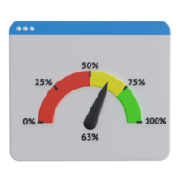 web speed 3d rendering icon illustration, chart png