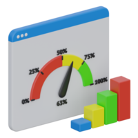 Netz Geschwindigkeit 3d Rendern Symbol Illustration, Diagramm png