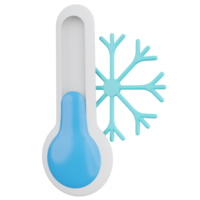 frío temperatura 3d representación icono ilustración, invierno temporada png