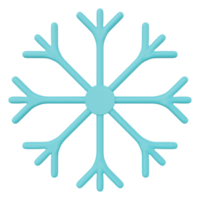 fiocco di neve 3d interpretazione icona illustrazione, inverno stagione png
