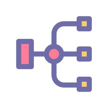 flow chart icon for your website design, logo, app, UI. vector