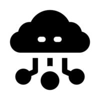 icono de computación en la nube para su sitio web, móvil, presentación y diseño de logotipo. vector