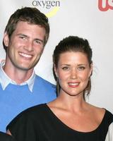 Ryan McPartlin  Sarah Lancaster   arriving at the NBC TCA Party at the Beverly Hilton Hotel  in Beverly Hills CA onJuly 20 20082008 photo