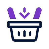 shopping basket icon for your website, mobile, presentation, and logo design. vector
