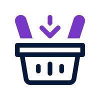 shopping basket icon for your website, mobile, presentation, and logo design. vector