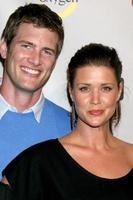 Ryan McPartlin  Sarah Lancaster   arriving at the NBC TCA Party at the Beverly Hilton Hotel  in Beverly Hills CA onJuly 20 20082008 photo