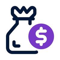 money bag icon for your website, mobile, presentation, and logo design. vector
