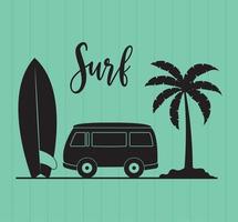 surf items card vector