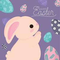 happy easter poster vector