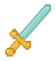 pixelated sword illustration vector