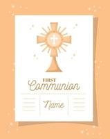 first communion paper vector