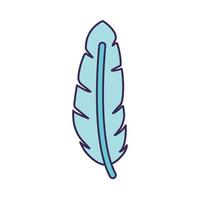 blue feather design vector