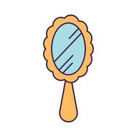 golden handle mirror vector