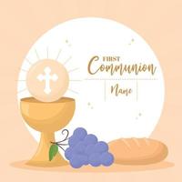 first communion items poster vector