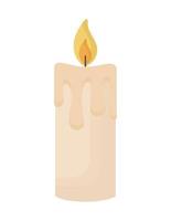 gray candle on vector