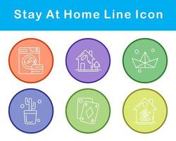 Stay At Home Vector Icon Set