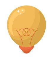 yellow light bulb vector