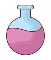 botella de laboratorio rosa vector