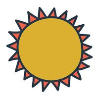 diseño de sol amarillo vector