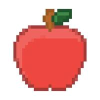 pixelated red apple vector