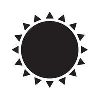 black sun icon vector