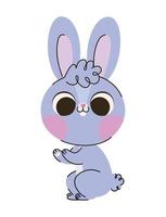 purple bunny design vector