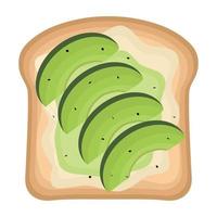 avocado toast design vector