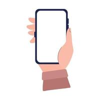 cellphone on hand vector