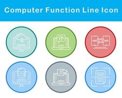 computadora función vector icono conjunto