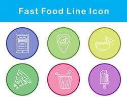 Fast Food Vector Icon Set