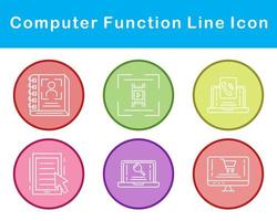 Computer Function Vector Icon Set