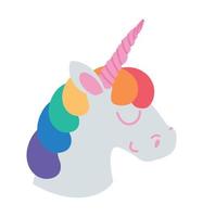 colored unicorn design vector