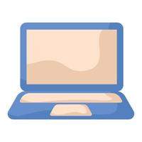 blue laptop computer vector