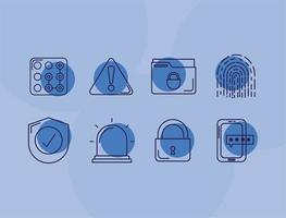 eight security items vector