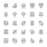 Website Hosting icon pack for your website design, logo, app, and user interface. Website Hosting icon outline design. Vector graphics illustration and editable stroke.