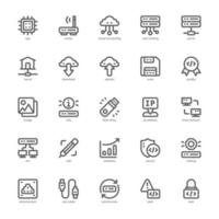 Website Hosting icon pack for your website design, logo, app, and user interface. Website Hosting icon outline design. Vector graphics illustration and editable stroke.