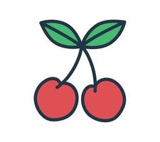 red cherry design vector