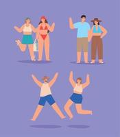 summer people group vector