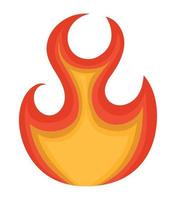 colorful flame icon vector