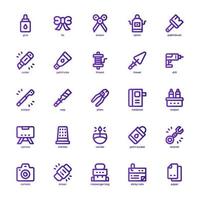 Crafting icon pack for your website design, logo, app, and user interface. Crafting icon basic line gradient design. Vector graphics illustration and editable stroke.